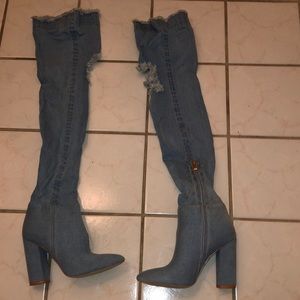 Blue jean heels